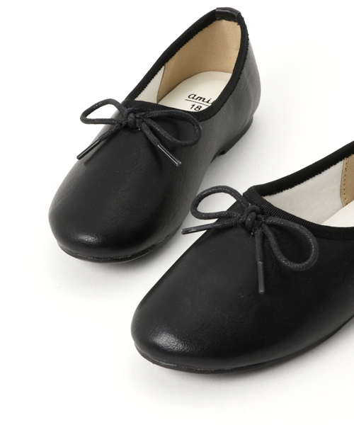 amitie（アミティエ）の「キッズシューズ/amitieジュニア用甲深ふわふわバレエシューズ/キッズパンプス靴（バレエシューズ・キッズ・ホワイト/ブラック/ピンク系その他・18.0cm/20.0cm/22.0cm/16.0cm/17.0cm/21.0cm/19.0cm）」の7枚目の写真