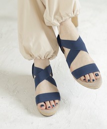 SESTO | 3.5cmヒールのウエッジソールゴムフィットサンダル(サンダル)