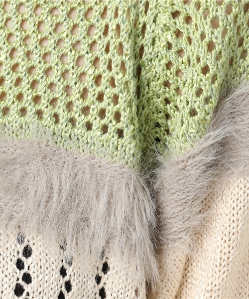 RNA（アールエヌエー）の「K2240 ファンシーヤーンMixロング丈プルオーバー（ニット/セーター・レディース・キナリ/スミクロ/ピンク・MEDIUM）」の8枚目の写真