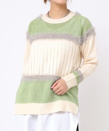 RNA | K2240 ファンシーヤーンMixロング丈プルオーバー(ニット/セーター)