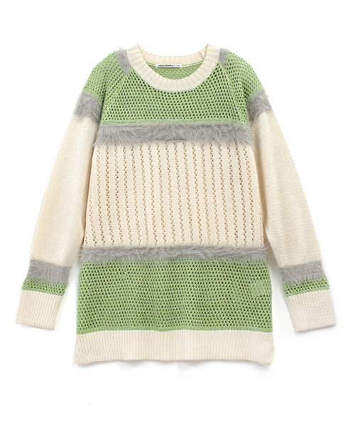 RNA（アールエヌエー）の「K2240 ファンシーヤーンMixロング丈プルオーバー（ニット/セーター・レディース・キナリ/スミクロ/ピンク・MEDIUM）」の10枚目の写真