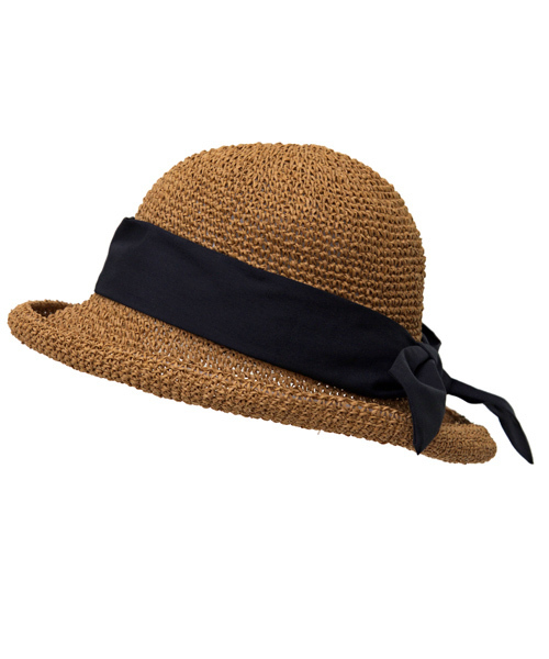 14+(イチヨンプラス)の「KIDS セーラーリボン麦わらハット(ハット・キッズ・ブラウン/ホワイト系その他/ライトブラウン/ブラウン系その他2/ナチュラル・FREE)」の8枚目の写真