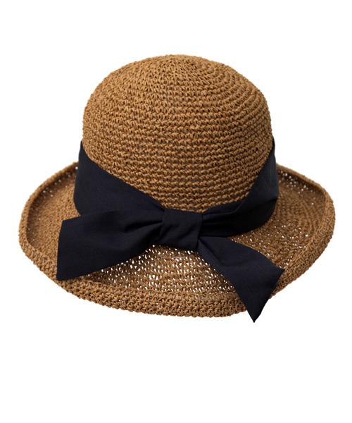 14+(イチヨンプラス)の「KIDS セーラーリボン麦わらハット(ハット・キッズ・ブラウン/ホワイト系その他/ライトブラウン/ブラウン系その他2/ナチュラル・FREE)」の9枚目の写真