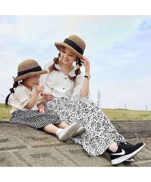 14+(イチヨンプラス)の「KIDS セーラーリボン麦わらハット(ハット・キッズ・ブラウン/ホワイト系その他/ライトブラウン/ブラウン系その他2/ナチュラル・FREE)」の18枚目の写真