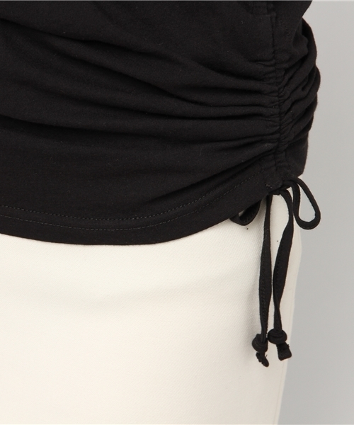 SLY(スライ)の「DRAWSTRING TOPS(Tシャツ/カットソー・レディース・ミント/ブラック/ホワイト・2/1)」の9枚目の写真