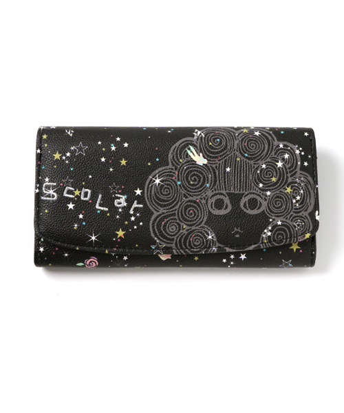 Scolar スカラー の 宇宙柄二つ折り財布 財布 Wear