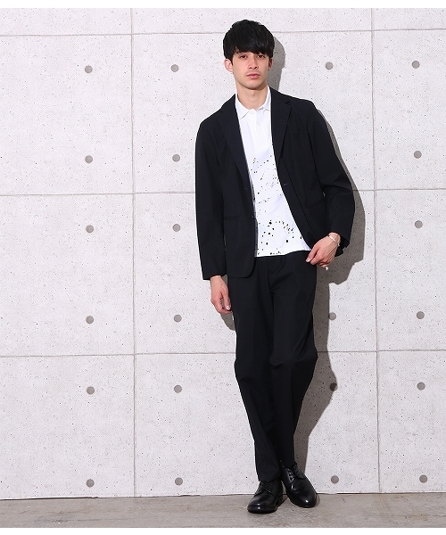 ADAM ET ROPE'(アダムエロペ)の「バックコーティングダンプJKT(テーラードジャケット・メンズ・キャメル/ネイビー・L/M)」の4枚目の写真