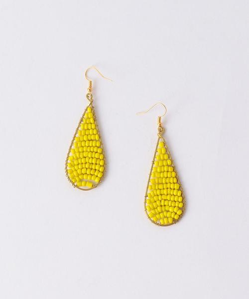 BEAUTY&YOUTH UNITED ARROWS（ビューティーアンドユースユナイテッドアローズ）の「BY ビーズモチーフピアス ◆（ピアス（両耳用）・レディース・ホワイト/ピンク/イエロー・FREE）」の3枚目の写真