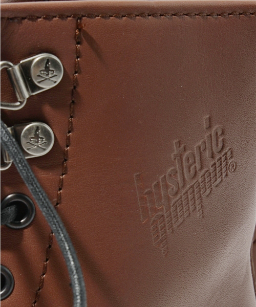 HYSTERIC GLAMOUR(ヒステリックグラマー)の「SIDE ZIP 8 HOLE LEATHERブーツ(ブーツ・メンズ・ネイビー/ブラウン/ブラック・25.5cm/26.5cm/27.5cm)」の10枚目の写真