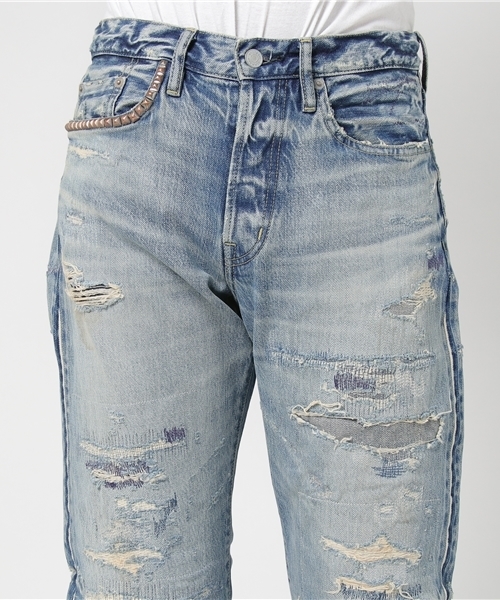 HYSTERIC GLAMOUR(ヒステリックグラマー)の「SOR加工デニム ストレートパンツ(デニムパンツ・メンズ・インディゴブルー・34inch/32inch/31inch/30inch/29inch/28inch)」の10枚目の写真