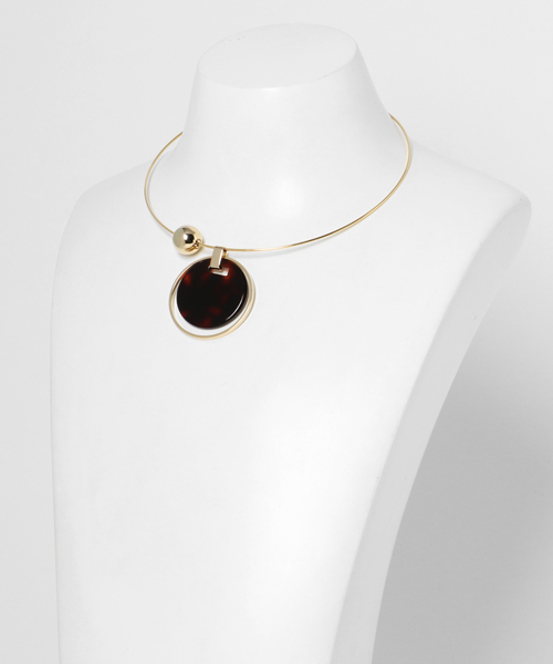 STUDIOUS（ステュディオス）の「ラクトマーブルネックレス（ネックレス・レディース・オフホワイト/ブラウン・FREE）」の5枚目の写真