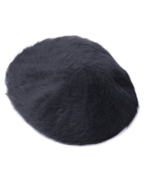 14+（イチヨンプラス）の「アンゴラファーベレー レディース 帽子（ハンチング/ベレー帽・レディース・ベージュ/ブラック/ブラウン/グレー/ネイビー/オフホワイト/サックスブルー/ピンク/ターコイズブルー/ワインレッド/チャコールグレー/オレンジ・FREE）」の4枚目の写真