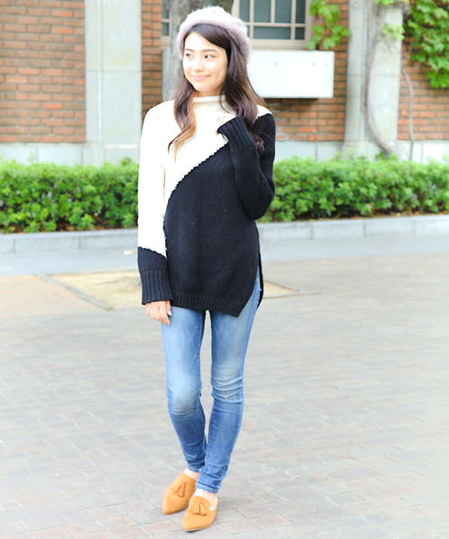 14+（イチヨンプラス）の「アンゴラファーベレー レディース 帽子（ハンチング/ベレー帽・レディース・ベージュ/ブラック/ブラウン/グレー/ネイビー/オフホワイト/サックスブルー/ピンク/ターコイズブルー/ワインレッド/チャコールグレー/オレンジ・FREE）」の18枚目の写真