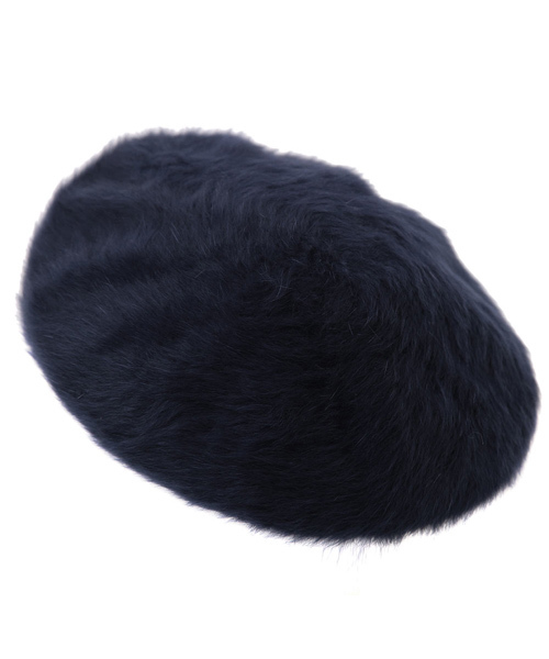 14+（イチヨンプラス）の「アンゴラファーベレー レディース 帽子（ハンチング/ベレー帽・レディース・ベージュ/ブラック/ブラウン/グレー/ネイビー/オフホワイト/サックスブルー/ピンク/ターコイズブルー/ワインレッド/チャコールグレー/オレンジ・FREE）」の21枚目の写真