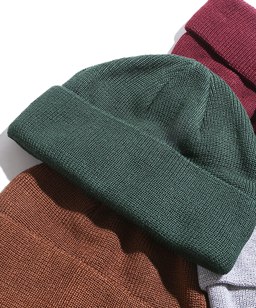 WEGO（ウィゴー）の「WEGO/ショートニットキャップ（ニットキャップ/ビーニー・メンズ・ダークグリーン/杢グレー/ワイン/ブラック/ブラウン・FREE）」の5枚目の写真