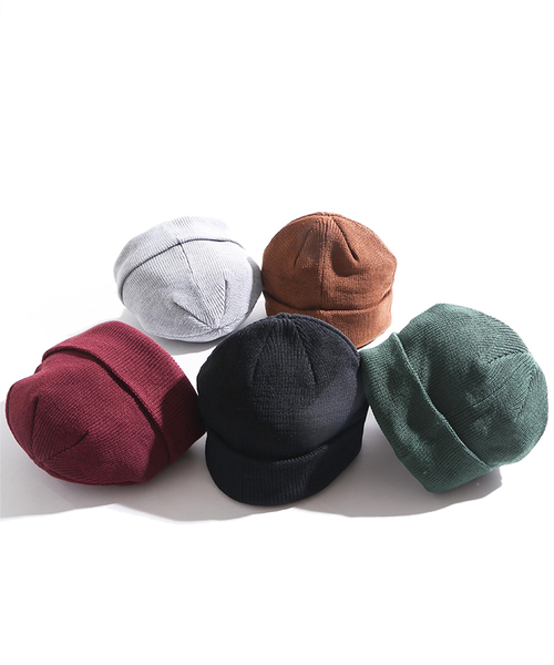 WEGO（ウィゴー）の「WEGO/ショートニットキャップ（ニットキャップ/ビーニー・メンズ・ダークグリーン/杢グレー/ワイン/ブラック/ブラウン・FREE）」の13枚目の写真