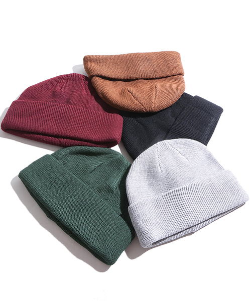 WEGO（ウィゴー）の「WEGO/ショートニットキャップ（ニットキャップ/ビーニー・メンズ・ダークグリーン/杢グレー/ワイン/ブラック/ブラウン・FREE）」の14枚目の写真