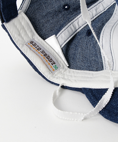 LITTLE GRIN BUDDY(リトル グリンバディ)の「【LITTLE GRIN BUDDY(リトルグリンバディ)】ベビー ロゴキャップ/Baby Sim Logo Cap(キャップ・キッズ・ブラック/ベージュ/ネイビー/カーキ/ダークインディゴブルー/レッド/マスタード/ピンク・50㎝/48㎝)」の9枚目の写真