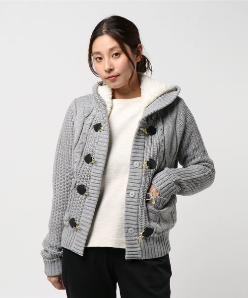 Cecil Mcbee セシルマクビー の 裏ボアビット付きニットコート ダッフルコート Wear