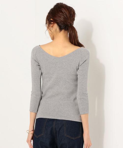 Jewel Changes（ジュエルチェンジズ）の「JC C テレコ ボートネックプルオーバー（Tシャツ/カットソー・レディース・ライトグレー/ブラック/ホワイト・FREE）」の16枚目の写真