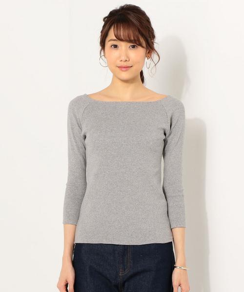 Jewel Changes（ジュエルチェンジズ）の「JC C テレコ ボートネックプルオーバー（Tシャツ/カットソー・レディース・ライトグレー/ブラック/ホワイト・FREE）」の17枚目の写真