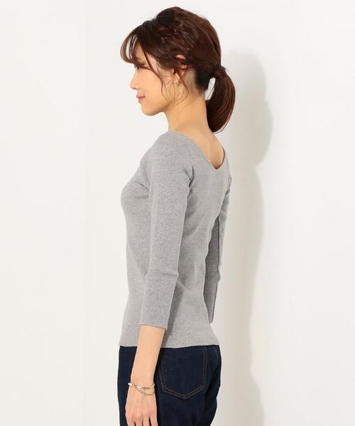 Jewel Changes（ジュエルチェンジズ）の「JC C テレコ ボートネックプルオーバー（Tシャツ/カットソー・レディース・ライトグレー/ブラック/ホワイト・FREE）」の18枚目の写真