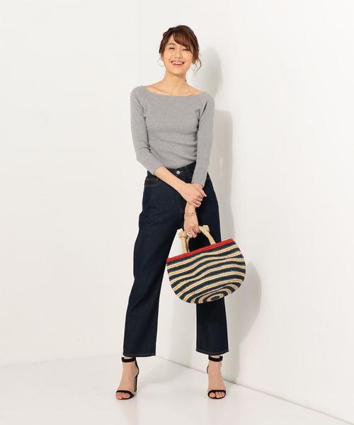 Jewel Changes（ジュエルチェンジズ）の「JC C テレコ ボートネックプルオーバー（Tシャツ/カットソー・レディース・ライトグレー/ブラック/ホワイト・FREE）」の10枚目の写真