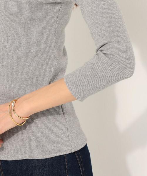 Jewel Changes（ジュエルチェンジズ）の「JC C テレコ ボートネックプルオーバー（Tシャツ/カットソー・レディース・ライトグレー/ブラック/ホワイト・FREE）」の12枚目の写真