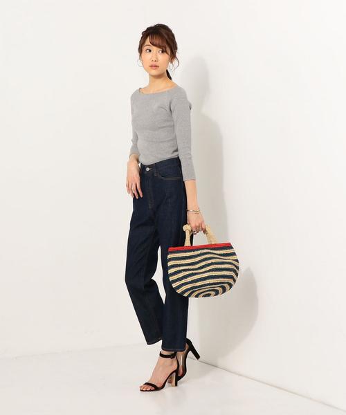 Jewel Changes（ジュエルチェンジズ）の「JC C テレコ ボートネックプルオーバー（Tシャツ/カットソー・レディース・ライトグレー/ブラック/ホワイト・FREE）」の14枚目の写真