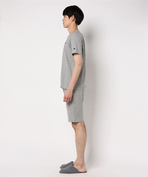 チャンピオン] ルームウェア 綿100% 半袖長パンツ天竺 メンズ 綿100％ 天竺 ルームウェア [チャンピオン] ルームウェア 綿100% 半袖長パンツ天竺 メンズ