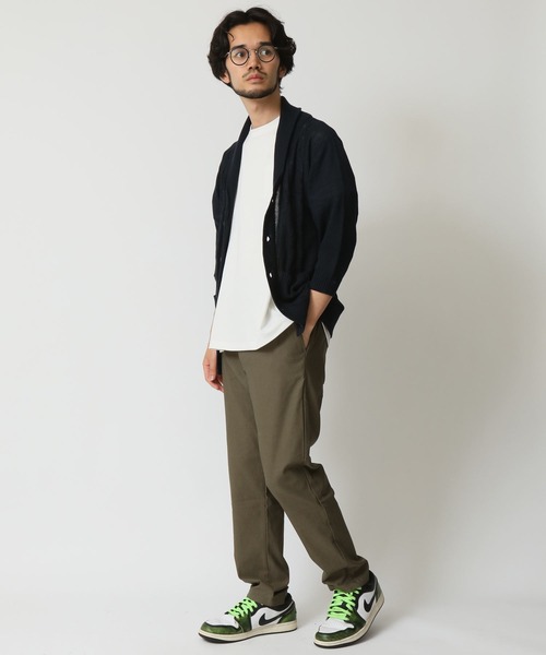 ARCADE（アーケード）の「ケーブル編み ショールカラー サマーニット 7分袖 カーディガン（カーディガン/ボレロ・メンズ・ミックスグレー/ブラックミックス/ベージュ/ネイビー・M/L/LL）」の7枚目の写真