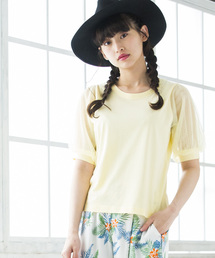 WEGO/チュールスリーブTシャツ