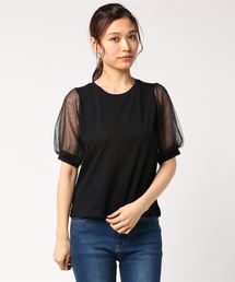 WEGO | WEGO/チュールスリーブTシャツ(Tシャツ/カットソー)