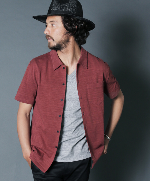 Magine（マージン）の「【Magine】MULTI SLUB CUT SHIRTS S/S（シャツ/ブラウス・メンズ・ホワイト/ブラック/バーガンディー・46/48）」の3枚目の写真
