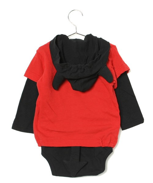 HYSTERIC MINI(ヒステリックミニ)の「BABY DEVILKIN BABY'S Tシャツ・つの付きロンパース SET(ロンパース・キッズ・ホワイト/グレー/レッド・FREE)」の12枚目の写真