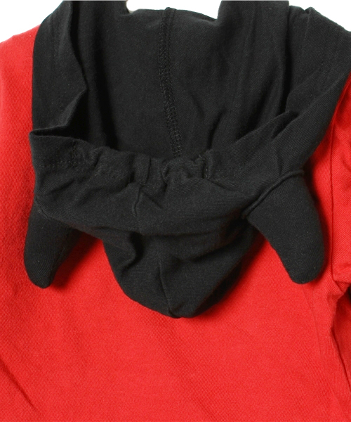 HYSTERIC MINI(ヒステリックミニ)の「BABY DEVILKIN BABY'S Tシャツ・つの付きロンパース SET(ロンパース・キッズ・ホワイト/グレー/レッド・FREE)」の6枚目の写真