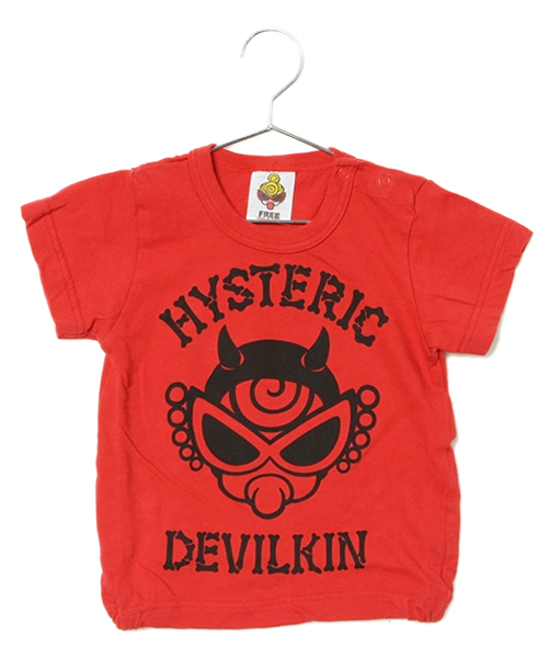 HYSTERIC MINI(ヒステリックミニ)の「BABY DEVILKIN BABY'S Tシャツ・つの付きロンパース SET(ロンパース・キッズ・ホワイト/グレー/レッド・FREE)」の7枚目の写真