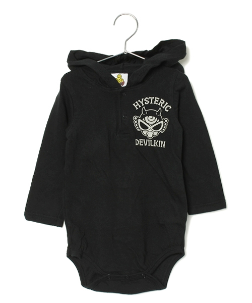 HYSTERIC MINI(ヒステリックミニ)の「BABY DEVILKIN BABY'S Tシャツ・つの付きロンパース SET(ロンパース・キッズ・ホワイト/グレー/レッド・FREE)」の8枚目の写真