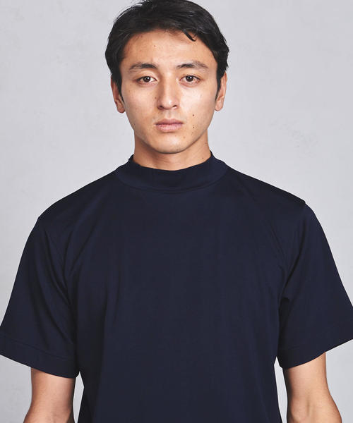 ユナイテッドアローズ　モックネックシャツ メンズ ジャカード モックネックシャツ