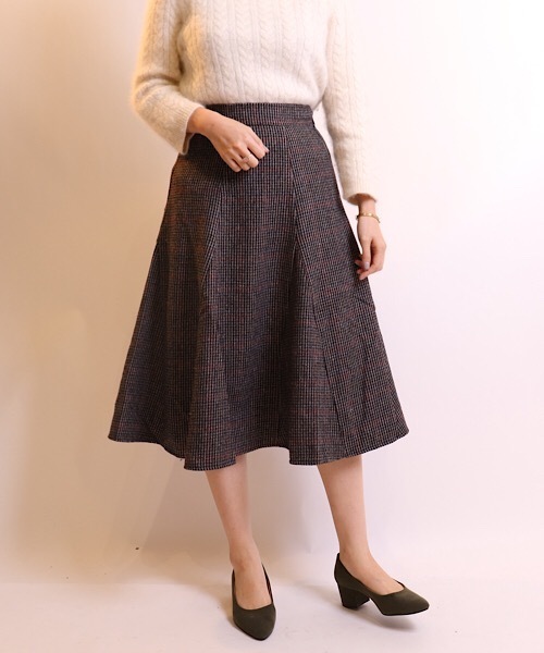 flower（フラワー）の「ワームフレアスカート（スカート・レディース・ブラック/ブラウン・FREE）」の2枚目の写真