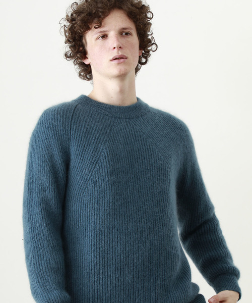 BATONER ブルー ニットセーター サイズ3 バトナー BATONER（バトナー）の「【BATONER】FLUFFY CREWNECK（ニット/セーター