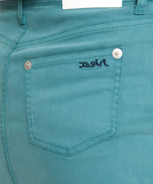 X-girl(エックスガール)の「COLORFUL SKIRT(スカート・レディース・ピンク/イエロー/グリーン/ライトブルー・1/2/0)」の10枚目の写真