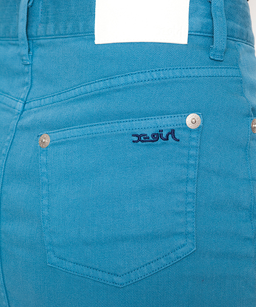 X-girl(エックスガール)の「COLORFUL SKIRT(スカート・レディース・ピンク/イエロー/グリーン/ライトブルー・1/2/0)」の11枚目の写真