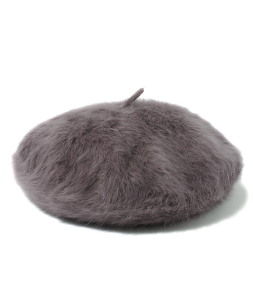 DISCOAT（ディスコート）の「【Discoat】アンゴラベレー（ハンチング/ベレー帽・レディース・ブラック/グレー/ホワイト/ベージュ・ﾌﾘ-）」の4枚目の写真