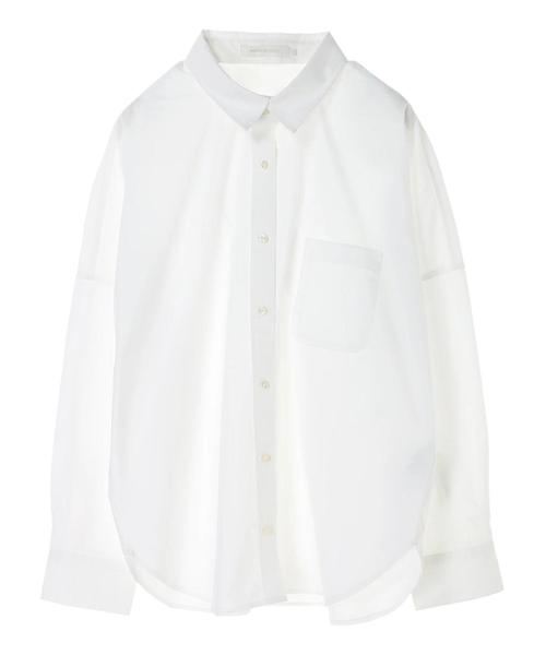 AMERICAN HOLIC（アメリカンホリック）の「2WAY衿取り外しドルマンビッグシャツ（シャツ/ブラウス・レディース・ネイビー/オフホワイト/サックスブルー/ピンク/その他5/ストライプ/チェック/ブルー系その他4/ブルー系その他5・M/L）」の14枚目の写真