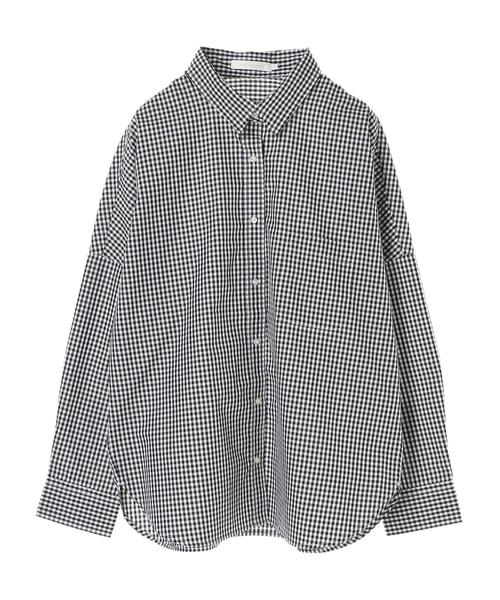 AMERICAN HOLIC（アメリカンホリック）の「2WAY衿取り外しドルマンビッグシャツ（シャツ/ブラウス・レディース・ネイビー/オフホワイト/サックスブルー/ピンク/その他5/ストライプ/チェック/ブルー系その他4/ブルー系その他5・M/L）」の18枚目の写真