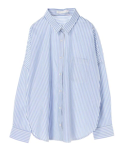 AMERICAN HOLIC（アメリカンホリック）の「2WAY衿取り外しドルマンビッグシャツ（シャツ/ブラウス・レディース・ネイビー/オフホワイト/サックスブルー/ピンク/その他5/ストライプ/チェック/ブルー系その他4/ブルー系その他5・M/L）」の19枚目の写真