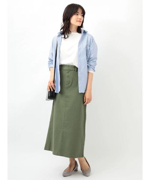 AMERICAN HOLIC（アメリカンホリック）の「2WAY衿取り外しドルマンビッグシャツ（シャツ/ブラウス・レディース・ネイビー/オフホワイト/サックスブルー/ピンク/その他5/ストライプ/チェック/ブルー系その他4/ブルー系その他5・M/L）」の22枚目の写真