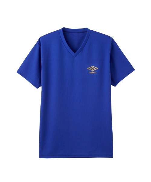 UMBRO(アンブロ)の「【umbro(アンブロ)】DRYメッシュ VネックTシャツ(Tシャツ/カットソー・メンズ・ブラック/ネイビー/ブルー/アクア/ロイヤルブルー/ホワイト・MEDIUM/LARGE/X-LARGE)」の1枚目の写真