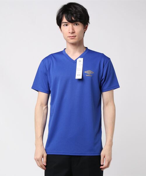 UMBRO(アンブロ)の「【umbro(アンブロ)】DRYメッシュ VネックTシャツ(Tシャツ/カットソー・メンズ・ブラック/ネイビー/ブルー/アクア/ロイヤルブルー/ホワイト・MEDIUM/LARGE/X-LARGE)」の9枚目の写真
